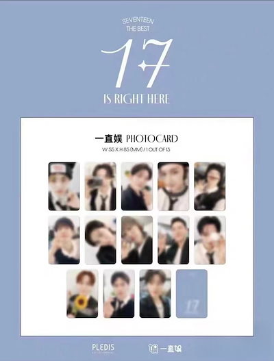 seventeen 中国一直娯 yizhiyu ポラロイドトレカ 13枚セット