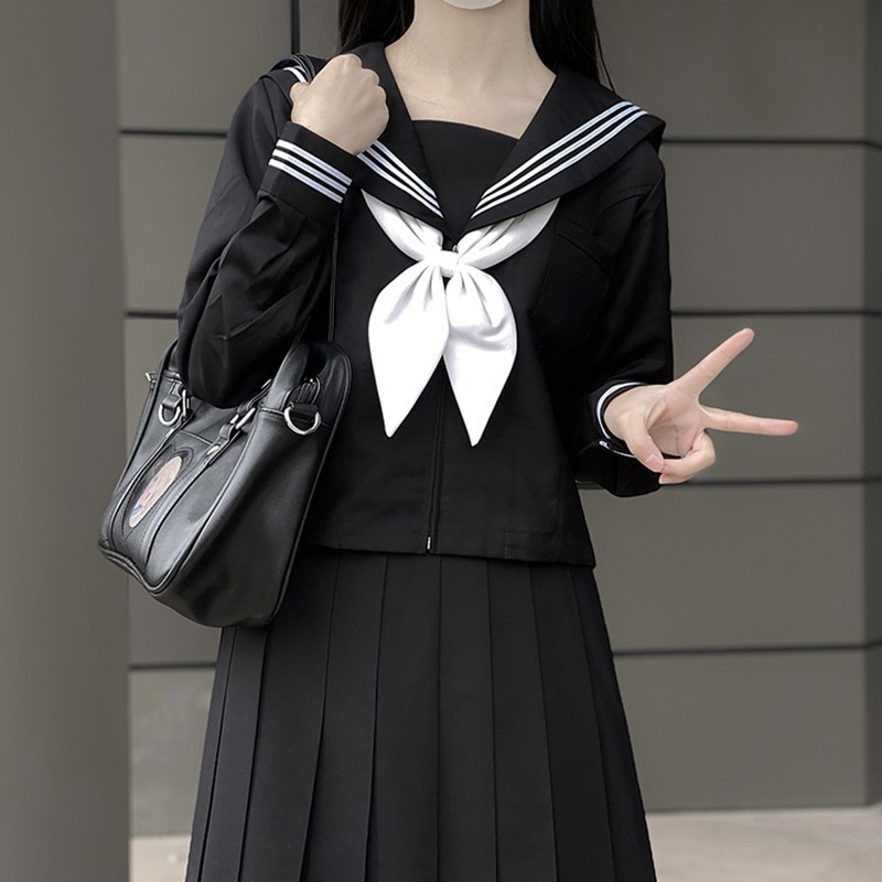 【1つ買うと10つ無料】Jkユニフォームベーシックダークダークバッドガールスーツカレッジスタイルの学生ユニフォームクラススーツ