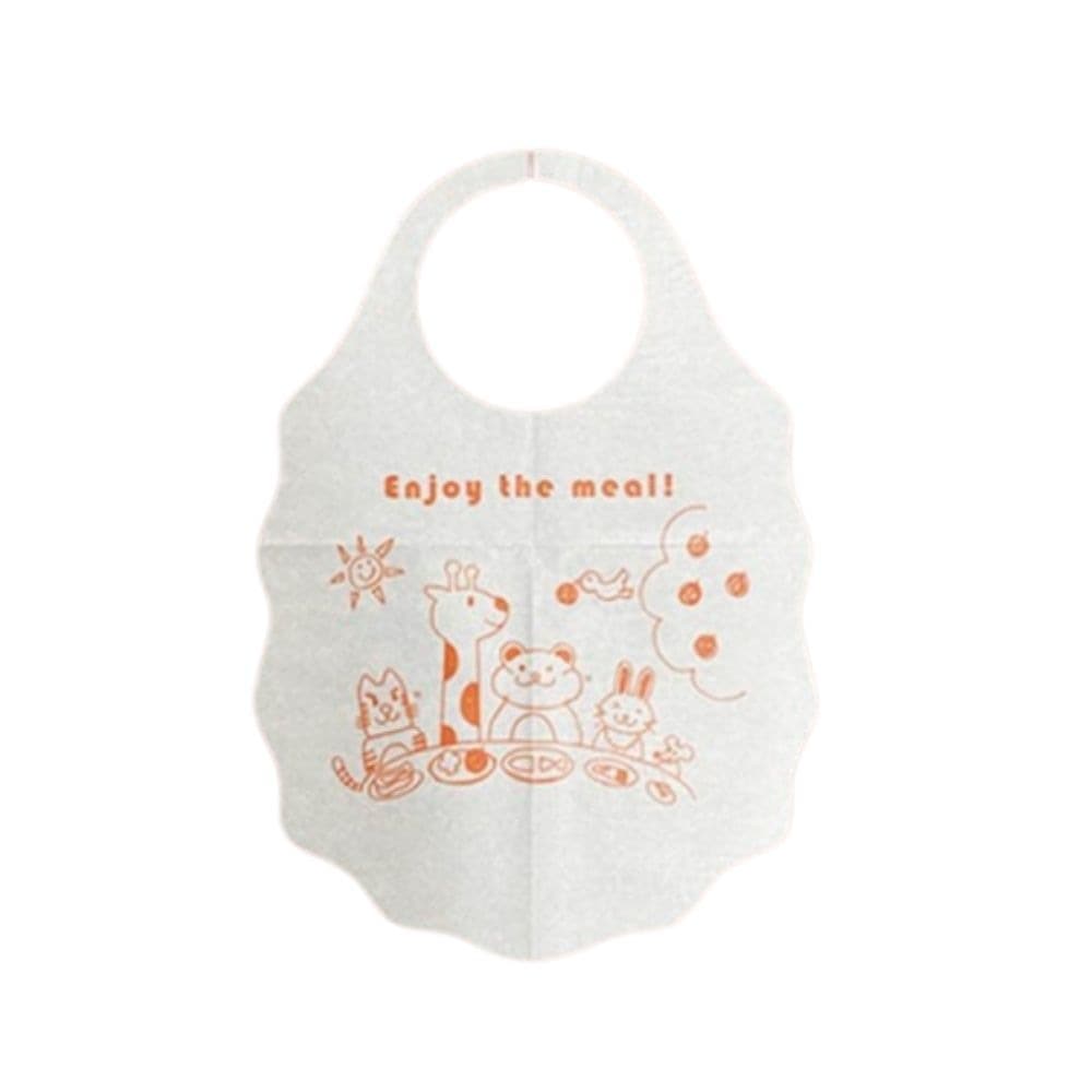溝端紙工印刷　紙エプロン　子ども用シールタイプ　動物柄　325×470mm　100枚×10袋（1000枚）【メーカー直送・代引き不可・時間指定不可・沖縄離島不可】