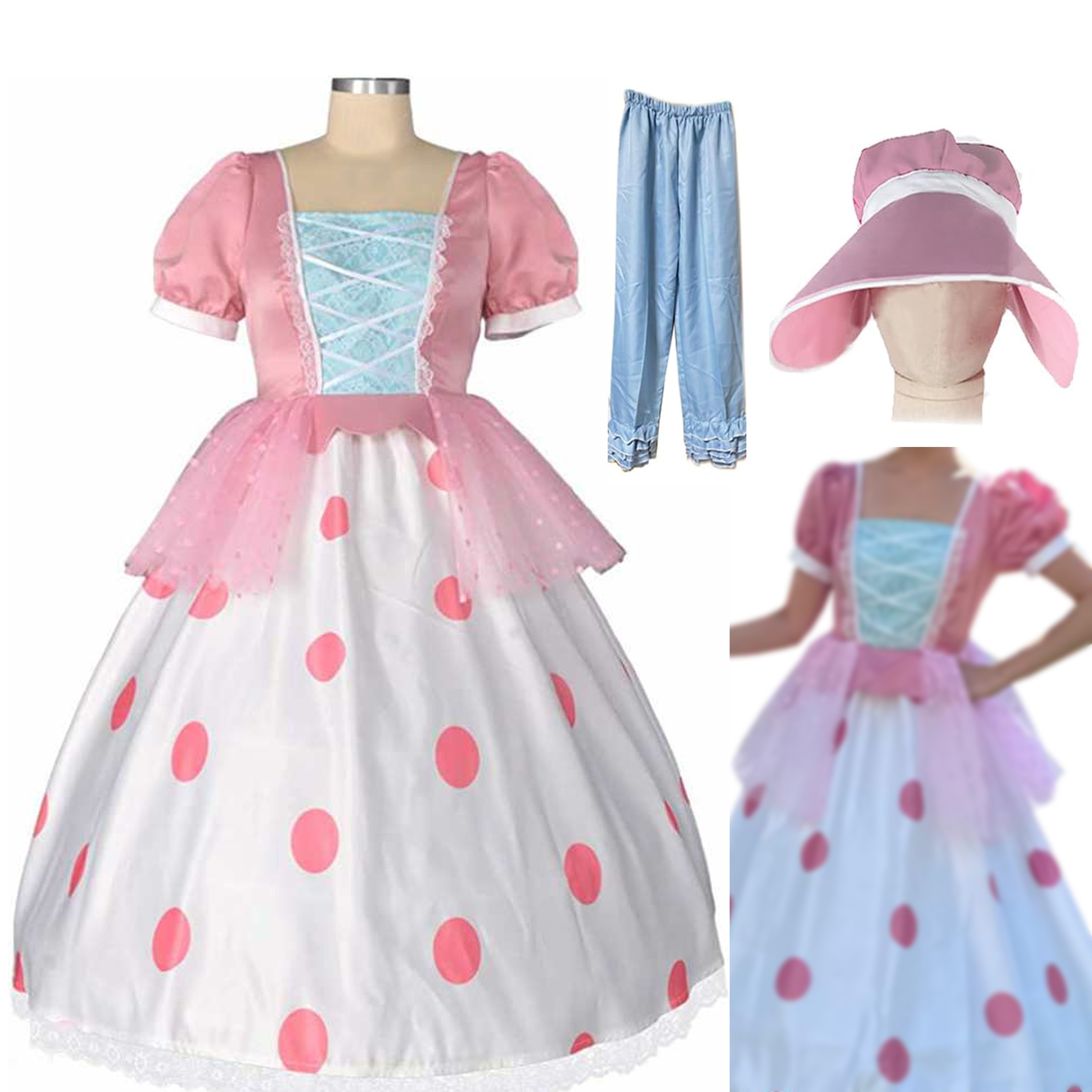 即納 ボーピープ コスプレ衣装＋帽子＋パンツ付き トイ ストーリー TOY STORY ボーピープ 帽子 パンツ コスプレ衣装 ハロウィン コスプレ イベント パーティー 変装 仮装