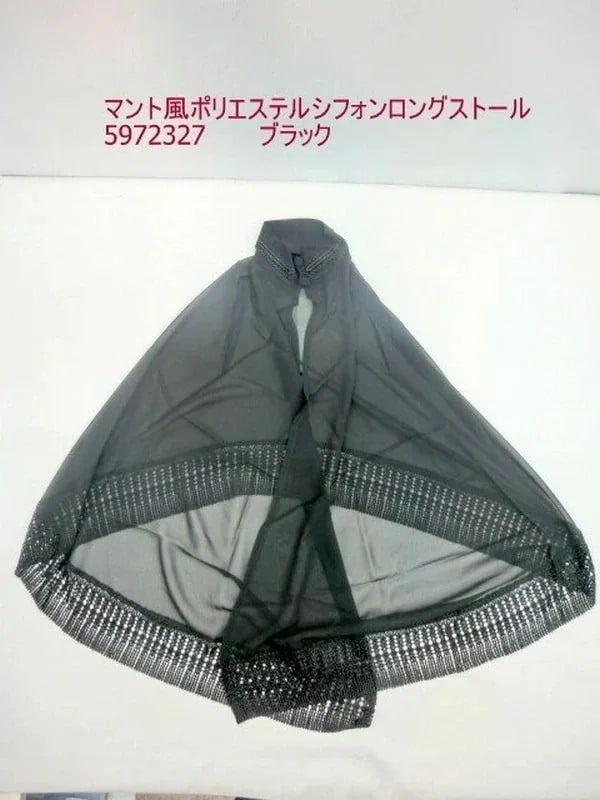 ストール ファッション小物 レディースファッション マント風 ポリエステル シフォン ロングストール