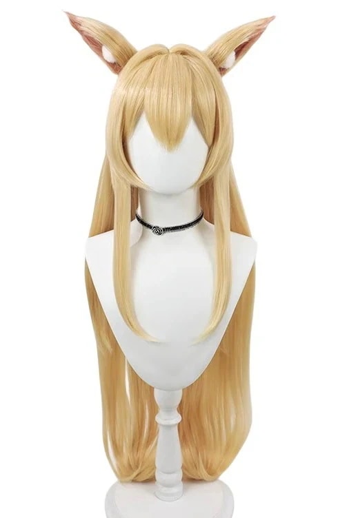 コスプレウィッグアークナイツリタスカマンドロス耳付き耐熱文化祭小物ハロウイーンウィッグかつらネット付きコスチューム