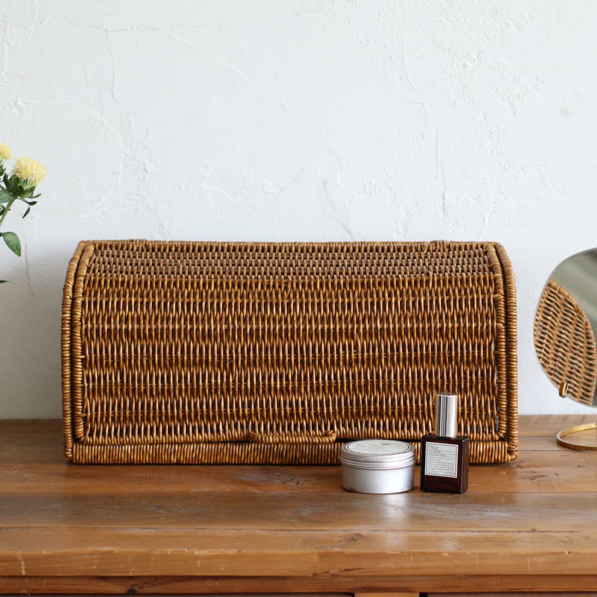 ユティル ブレッドケース ロング 洗える 調味料ラック パンケース ブレッドボックス パン入れ 収納ケース パン 食パン 入れ 食パンケース キッチン 収納 かご カゴ 籠 籐かご風 小物収納