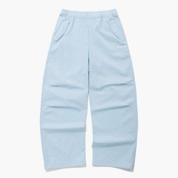 M パンツ UQC QQ122OPT28-GBL ウィメンズ ストレッチ ウーブン ワイド ストレート パンツ / GREEN BLUE