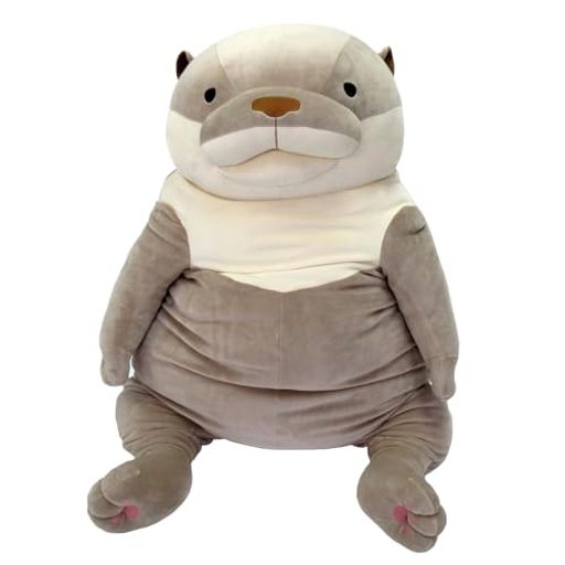 シナダグローバル(Shinada Global) もちシリーズ もちかわうそ グレー (XXL) 50×50×65cm ぬいぐるみ カワウソ アニマル MOKW-1800G