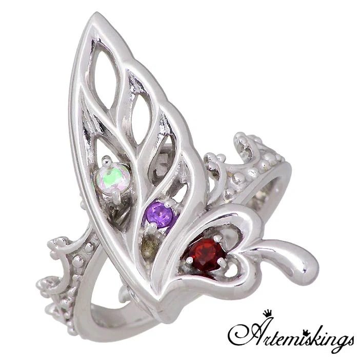 アルテミスキングス ARTEMIS KINGS バタフライ クラウン シルバー 指輪 アクセサリー アメジスト ガーネット ミスティッククオーツ 9号21号 AKR0040 8,580円