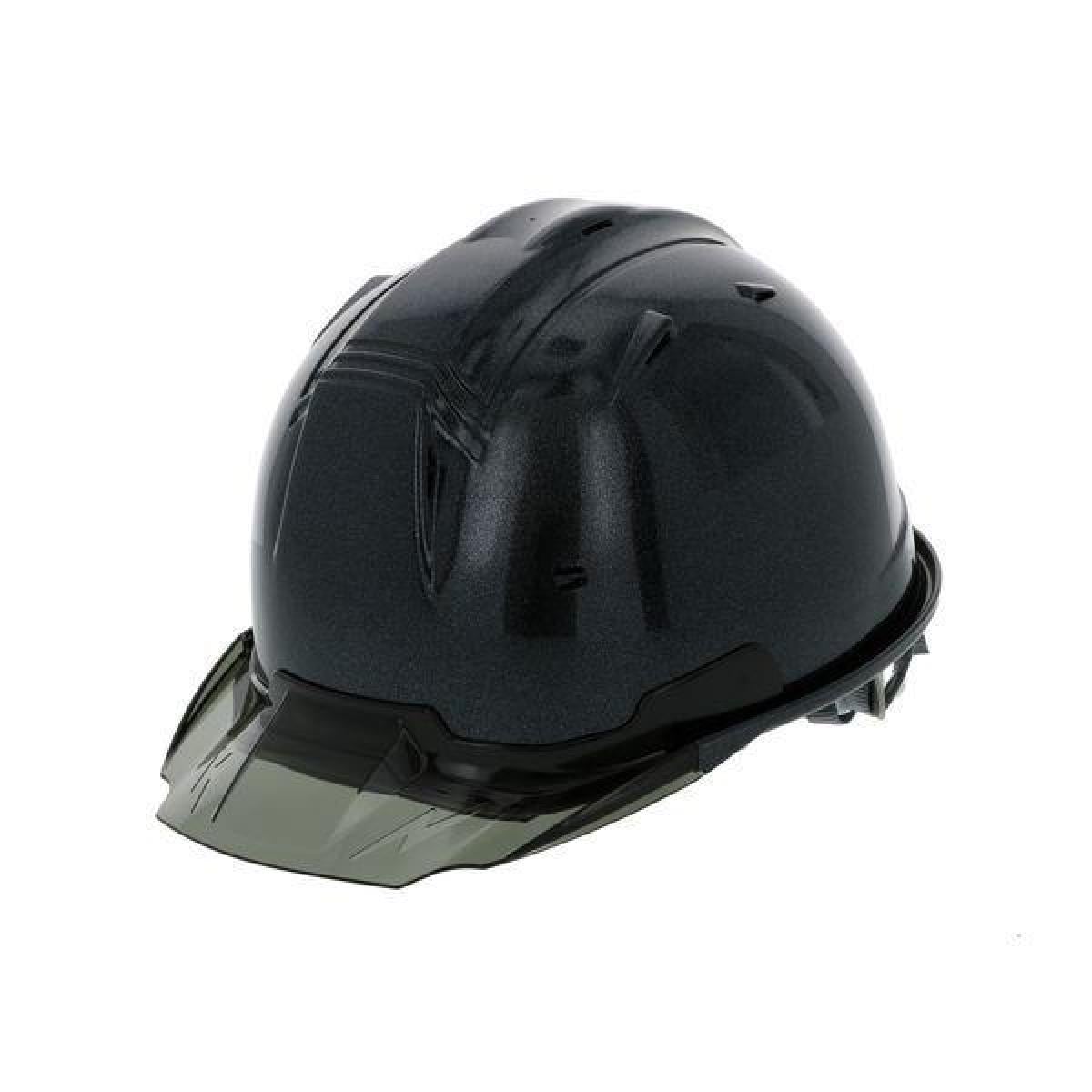 進和 ヘルメット SS-19VPRA スモークB ブラック 黒 ガラスフレーク塗装 飛来落下墜落保護用ヘルメット 作業 工業