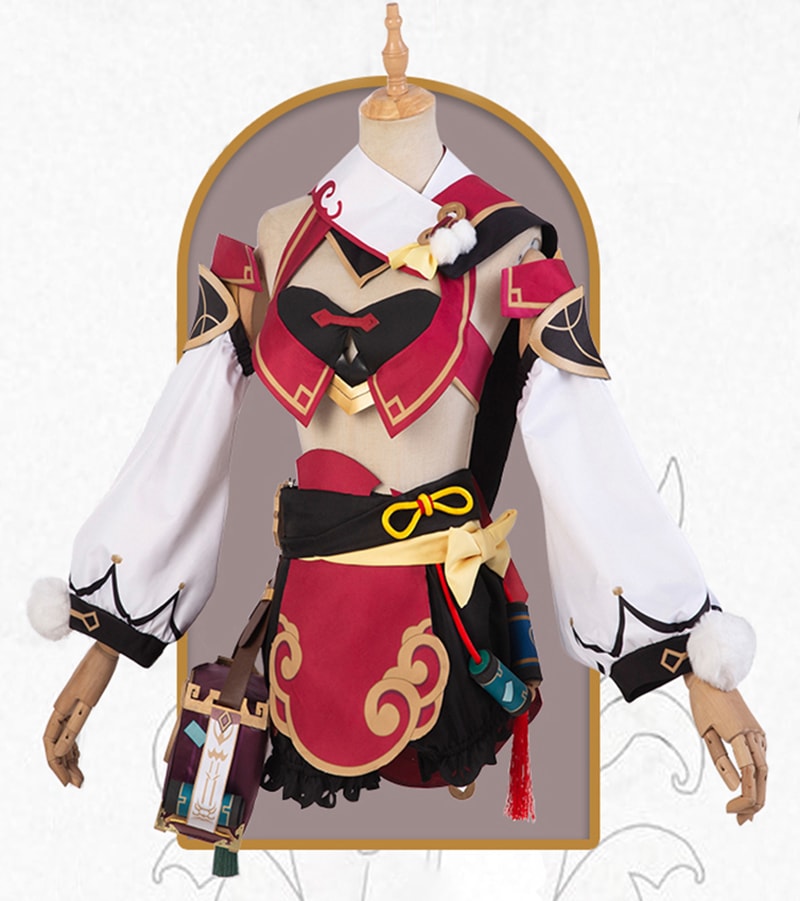 原神project げんしん 煙緋えんひ コスプレ衣装 ウエストポーチ+角飾り付き