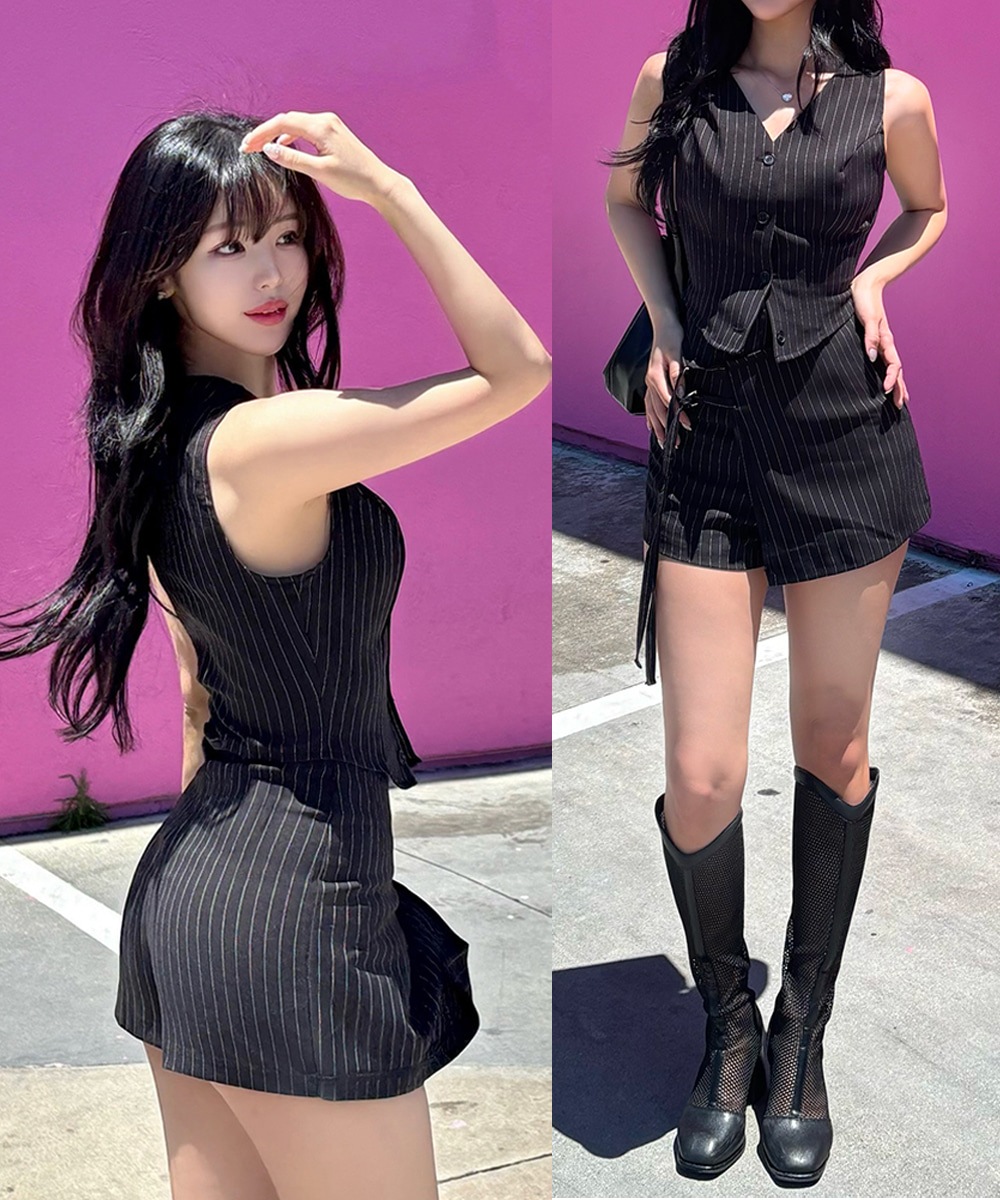 ストライプクロップセット