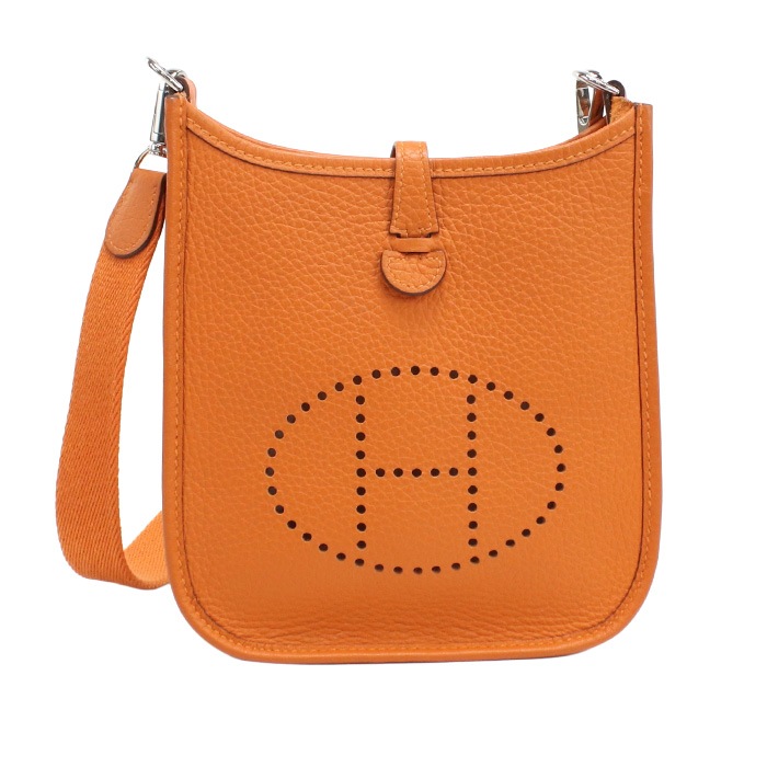 エブリンTPM HE93773 ショルダーバッグ トリヨンクレマンス/エブリンTPM B刻印 オレンジ【中古】 レディース