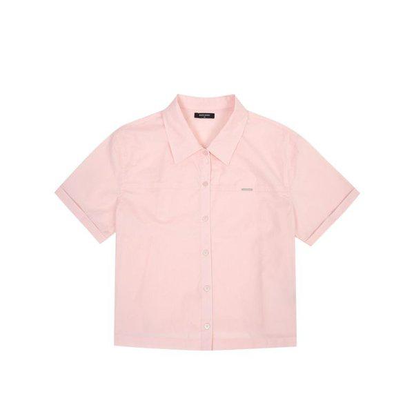 [] 女性) コットン切り替えクロップ半袖シャツ (B252SH603P) [P003793030]