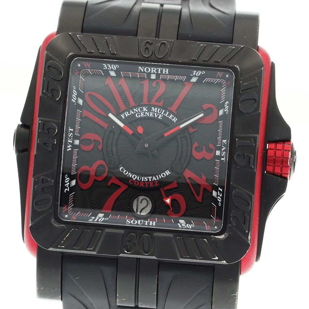 フランクミュラー FRANCK MULLER 10800SCDTGPG コンキスタドール コルテス グランプリ デイト 自動巻き メンズ 保証書付き_919153【中古】