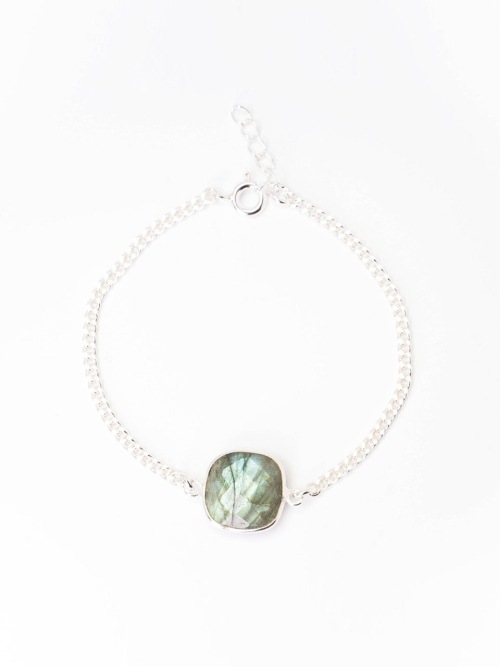 【HARANG】 HR 45B_Square Cut Green Labradorite Bracelet 正規品