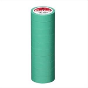 (業務用5セット)ヤマト ビニールテープ/粘着テープ (19mm×10m/緑) 10巻入り NO200-19