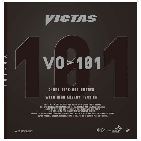 ヤマト卓球 VICTAS(ヴィクタス) 表ソフトラバー VO)101 020202 ブラック 1.8