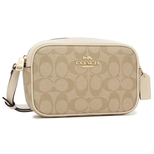 アウトレット ショルダーバッグ ジェイミーシグネチャーPVCレザー ミニカメラバッグ ホワイト レディース CQ874 IMDQC