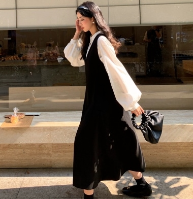 ワンピース ノースリーブ Vネック 重ね着 薄手 サロペットスカート オールインワン ロング丈 袖なし ルーズ スリム 細身 ストレート Aライン 裾ワイド リネン かわいい 大人可愛い きれいめ