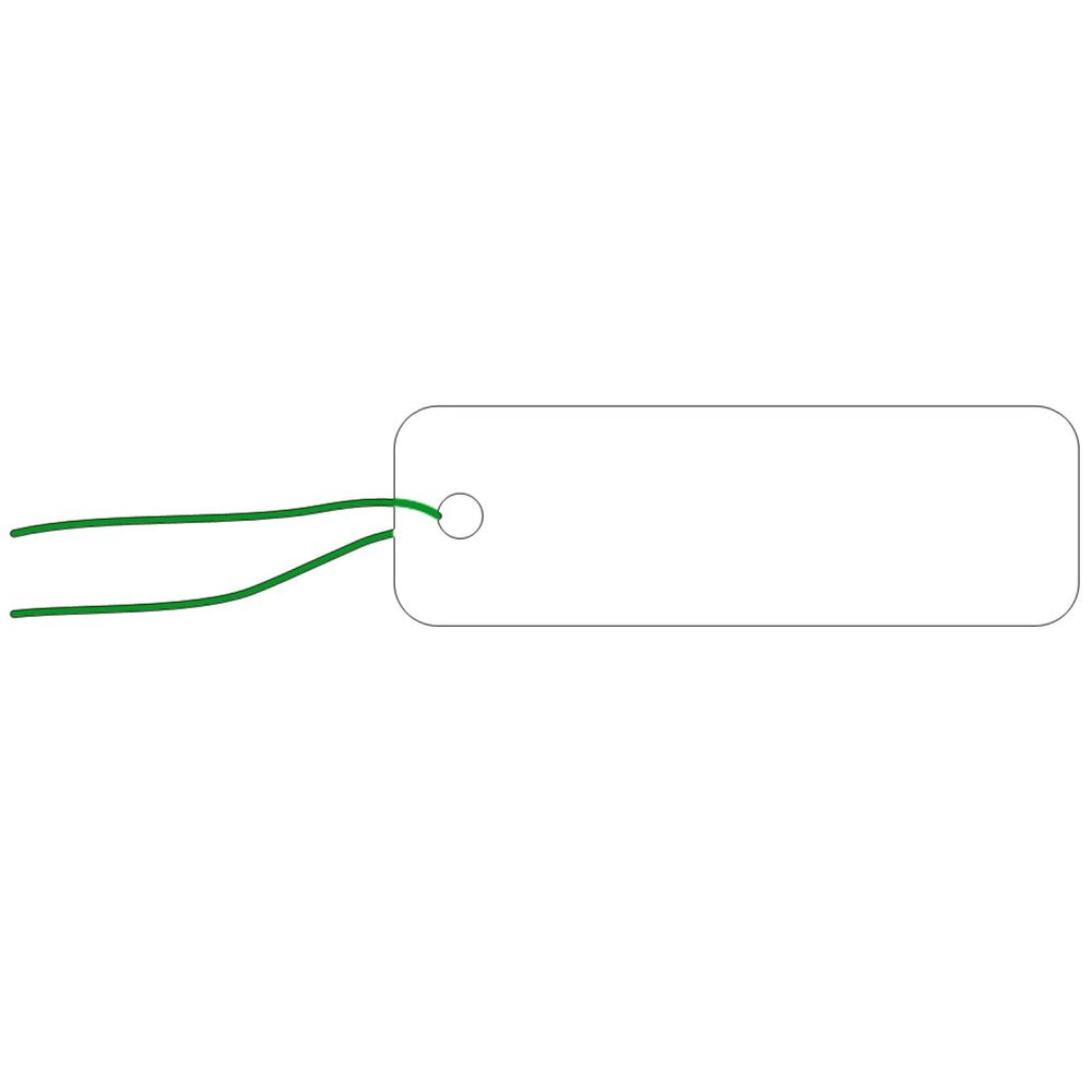 （まとめ買い）ササガワ 糸付き提札（値札） 長型 小物用 白無地 縦10mmx横31mm 1000枚入 18-600 [x3]