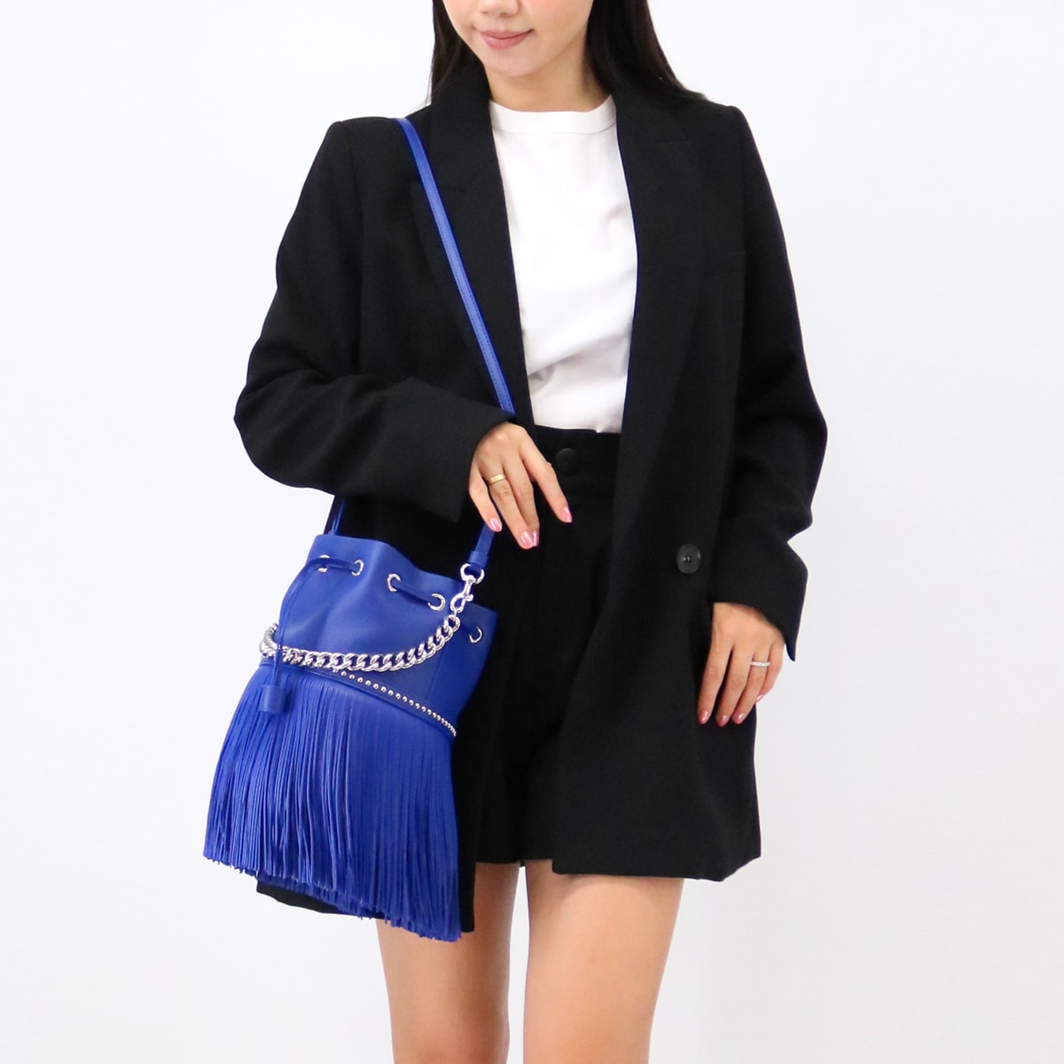 LMDC-1XX-SCNP MEDIUM FRINGE CARNIVAL WITH STUDS MBC-360S BLUE ミデ