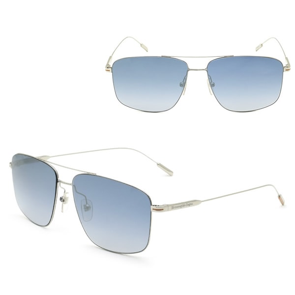 ゼニア サングラス ZEGNA EZ0188-D/S 16W 60 Ermenegildo Zegna ノーズパッド UVカット シルバー ブルーグラデーション