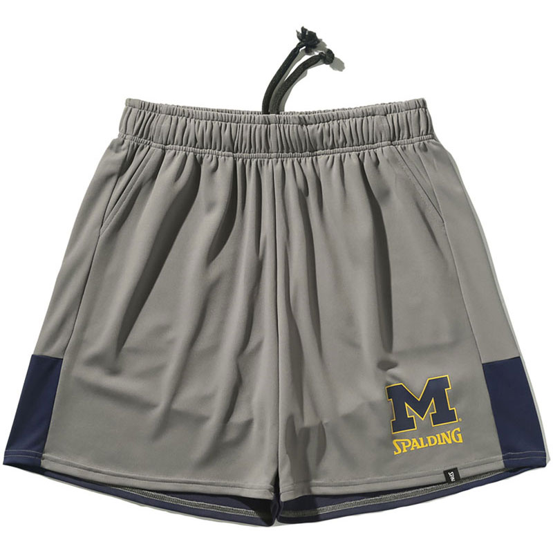 プラクティスパンツ ミシガン アーチ ロゴ バック バスケットボール プラクティスシャツ smp25027m-8800