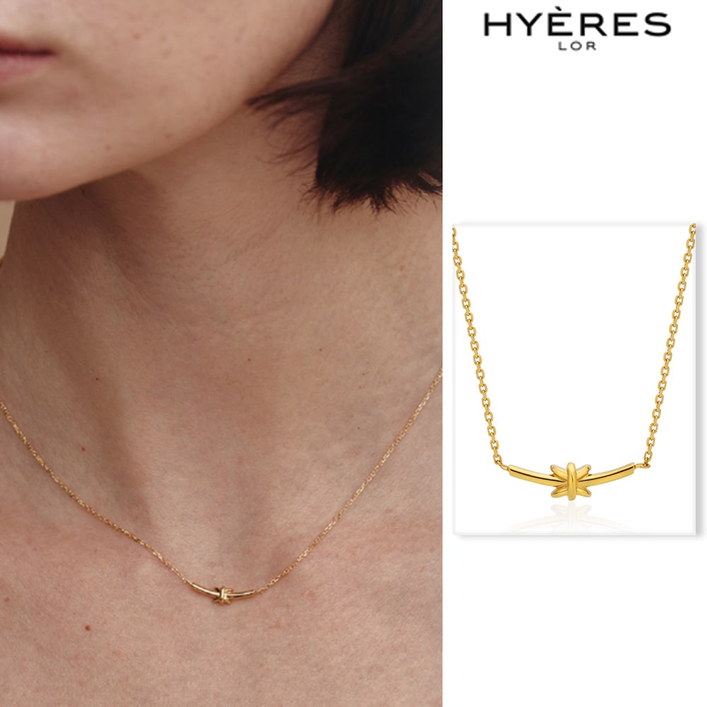 [HYERES LOR] Aceh Silver (Y) Half Smile Necklace