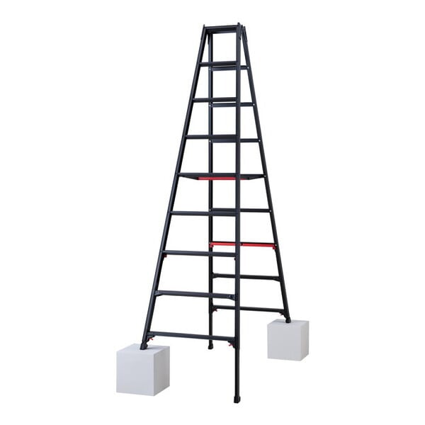 法人限定 長谷川工業 上部操作式伸縮脚立 シャガマンブラック 9尺 RYRB-27 メーカー直送