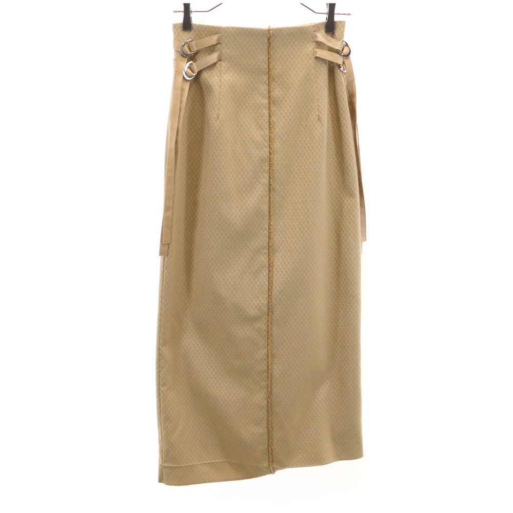 日本製 ロング丈 タイトスカート F ベージュ レディース