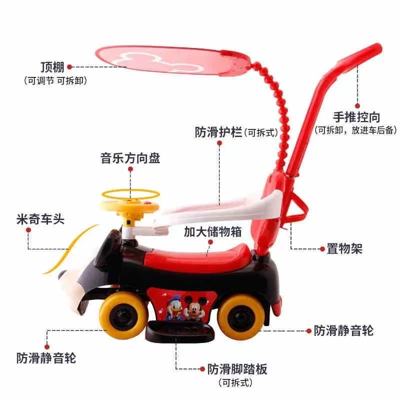 赤ちゃんが手を押して車を捻った1 ~ 3歳の赤ちゃんが滑る子供のおもちゃは人の人形の神器2に座ることができる 13,464円