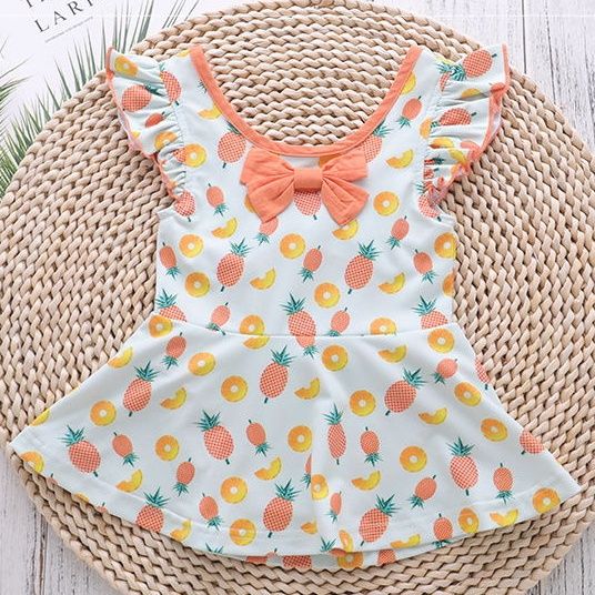 水着新しい女の子夏ワンピース子供ファッション 韓国 スイミングキャップ