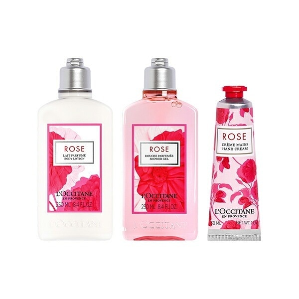 ローズ ボディミルク250ml ハンドクリーム30ml シャワージェル250ml 3点セット ギフトセット プレゼント