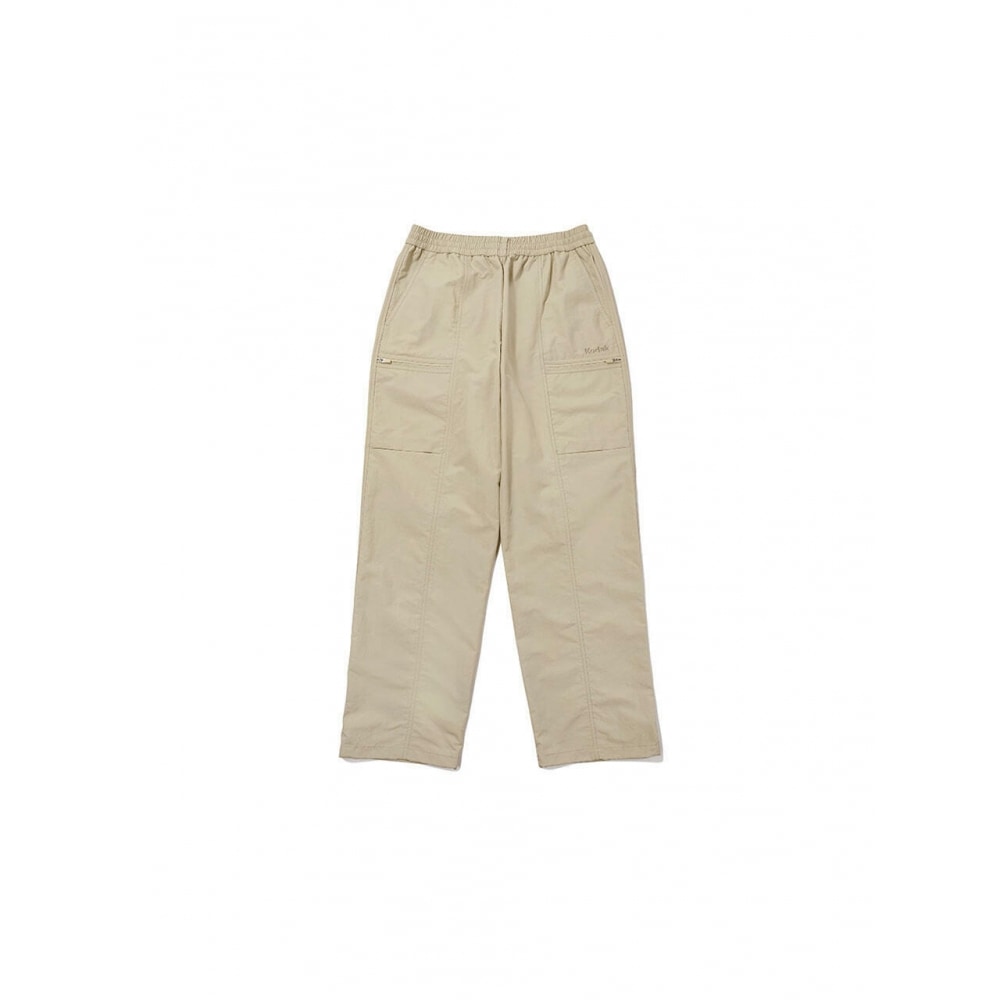 コダックアパレルモノクロサプライセミオーバーフィットストレートパンツベージュ