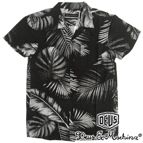 デウス エクスマキナ メンズ 半袖　DEAN ATOLL SHIRT ボタン シャツ グレー Deus ex Machina デウスエクスマキナ シャツ サファリ LEON レオン Fine ファイン