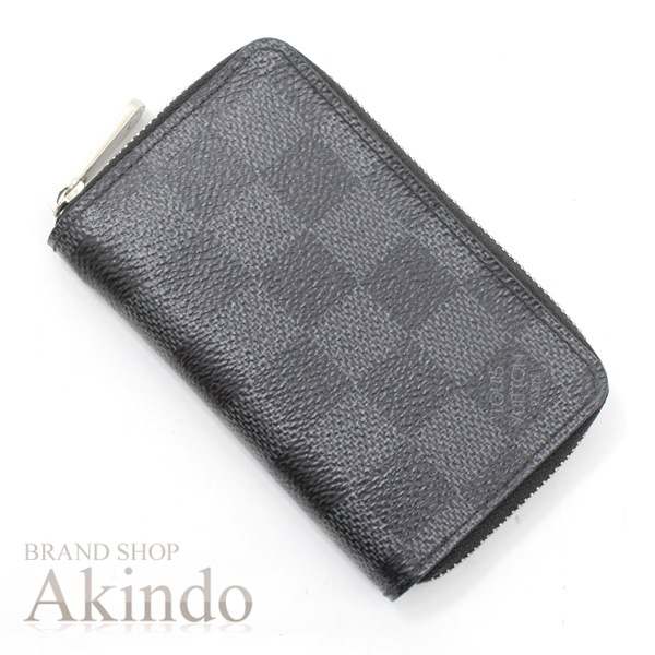 ルイヴィトン 財布 コインケース ダミエ・グラフィット ジッピー コインパース ラウンドファスナー 小銭入れ ブラック 黒 メンズ レディース N63076 コンパクトウォレット ミニ財布 LOUIS