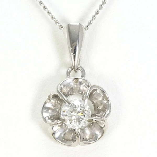 PT900 プラチナ PT850 ネックレス ダイヤ 0.19 中古