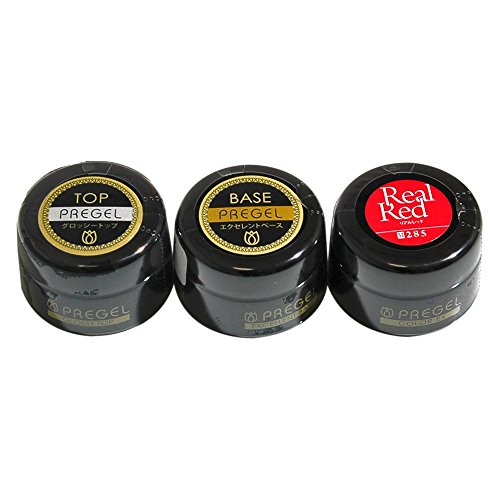 PRE GEL JNA検定対策リアルレッドセット UV/LED対応