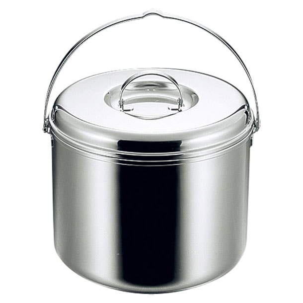 3層鋼ツル付寸胴鍋 23cm M-8604 アウトドア食器 (M8604)