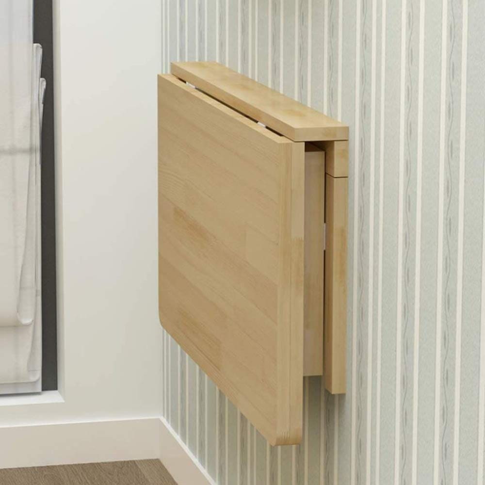ガレージとダイニングテーブル用の壁取り付け式折りたたみ作業台 80x50cm/32x20インチ