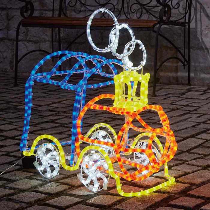 エントリーでポイント5倍！11月4日20:0011月11日1:59LEDチューブライト トレイン [屋外使用可] 汽車 1台 ライト 飾り 装飾 飾り付け led イルミネーション かわいい プレイ