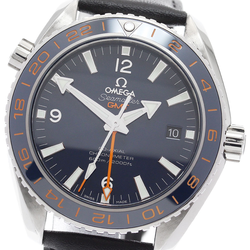 オメガ OMEGA シーマスター プラネットオーシャン 600M グッドプラネット GMT デイト コーアクシャル 自動巻き メンズ 保証書付き_888036【中古】