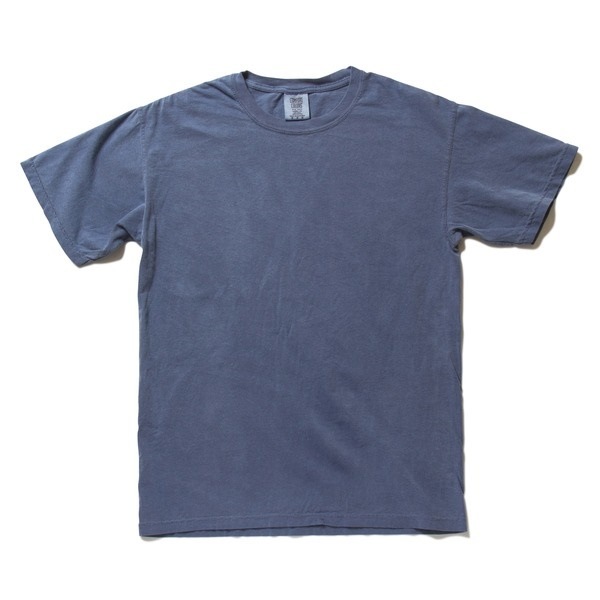 50回ウォツシュ加工ガーメント後染め6.2オンスヘビーウェイトTシャツ ブルージーン XL