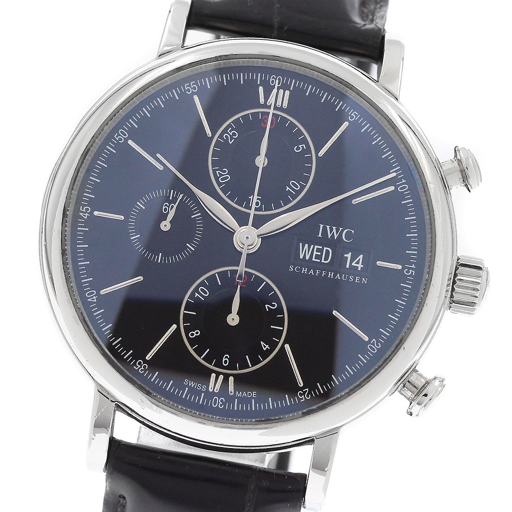 IWC IWC SCHAFFHAUSEN IW391002 ポートフィノ クロノグラフ デイデイト 自動巻き メンズ _942688【中古】