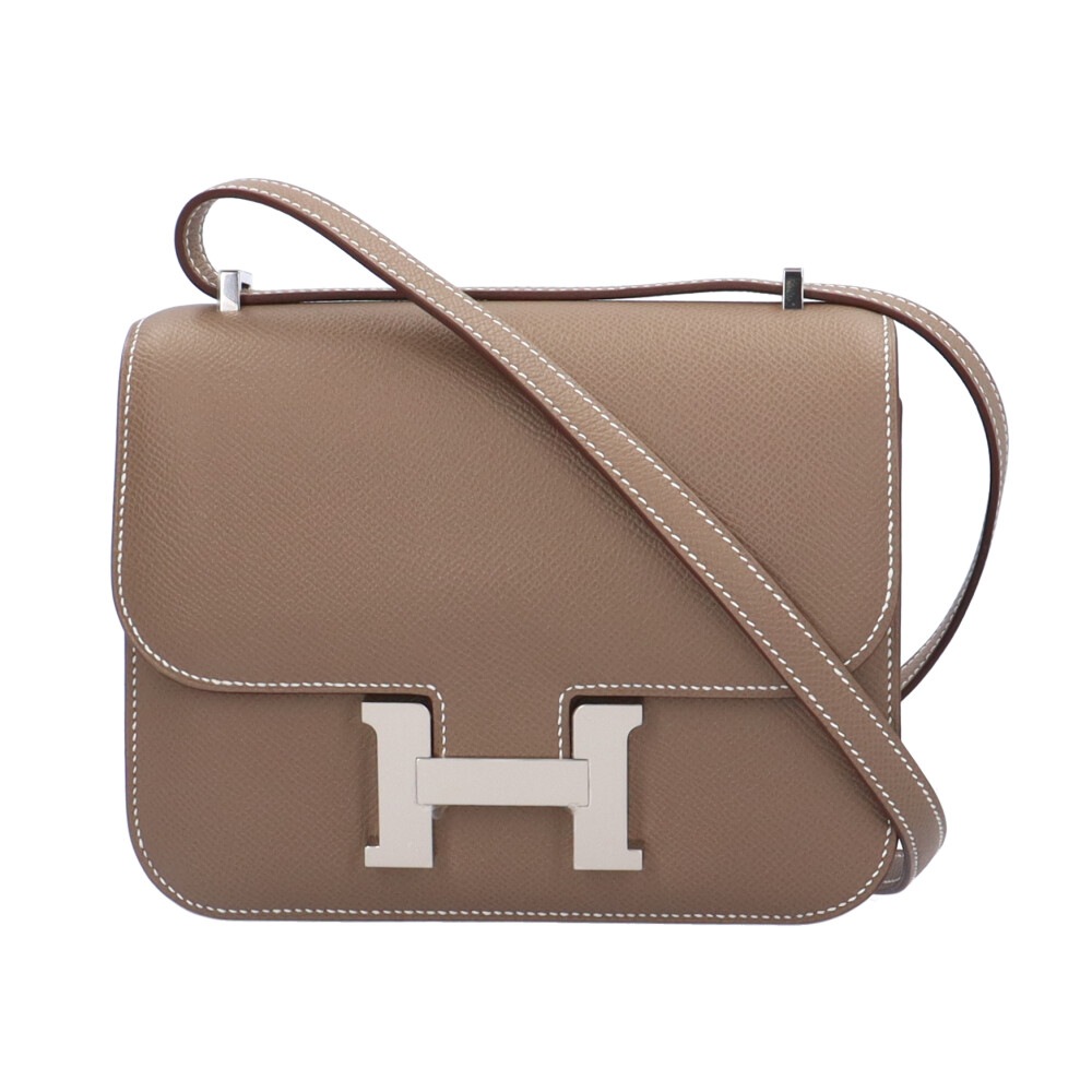 エルメス コンスタンスミニ18 ショルダーバッグ ヴォーエプソン ベージュ HERMES 中古 美品