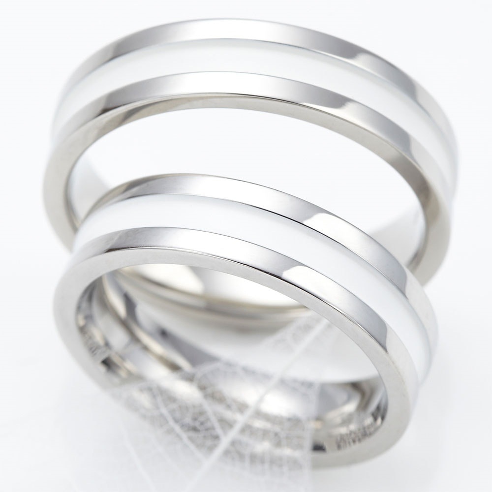 ユニセックスリング ペア 指輪 レディース メンズ 男女兼用 サージカルステンレス ラインカット マットカラーライン クリスマス 誕生日 プレゼント 傷がつきにくい