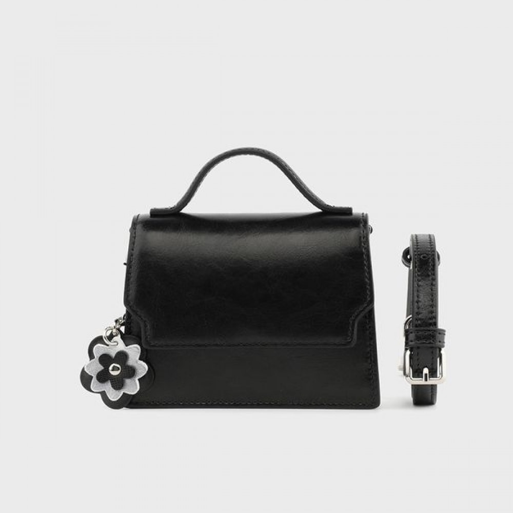 [モンサック] モンサックプリン牛革スクエアミニクロスボディバッグAL18-2811 3色チョイス1