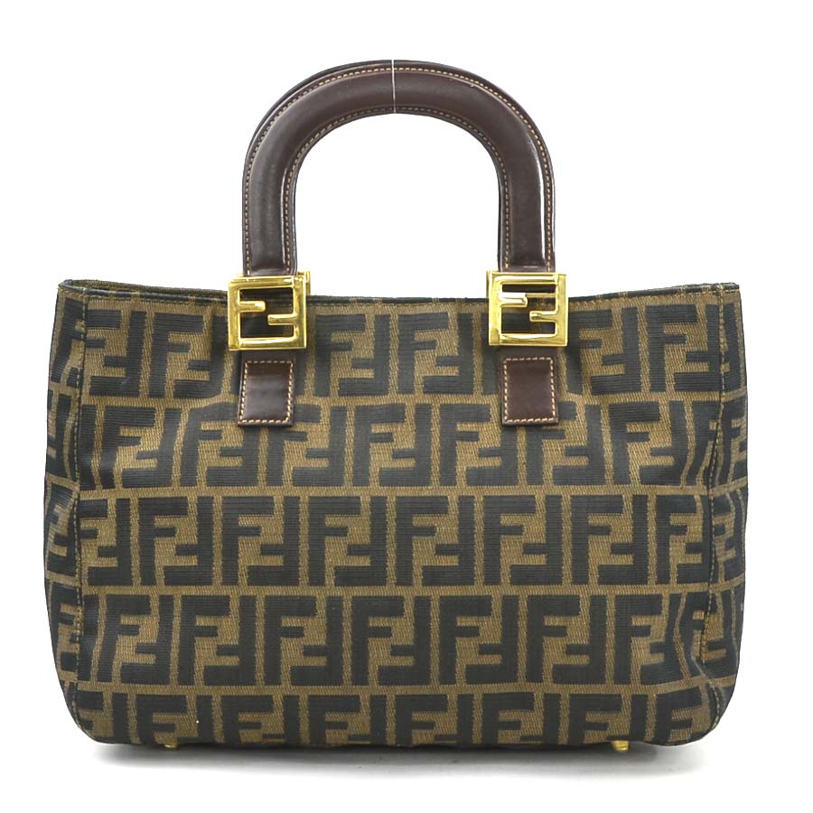 フェンディ FENDI ハンドバッグ ズッカ ブラウン