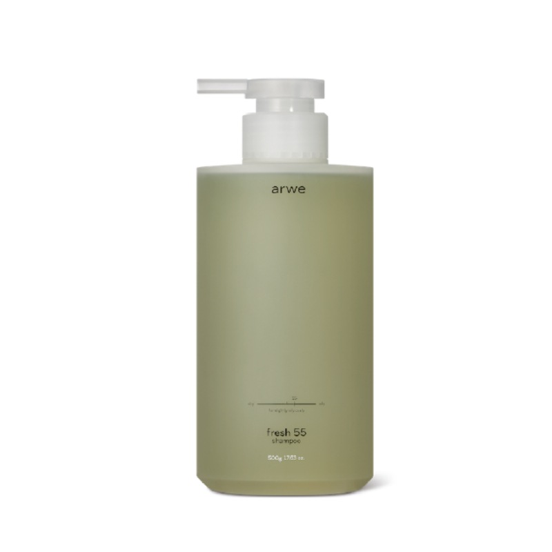 フレッシュ55脂性シャンプー500ml/弱酸性脱毛フレッシュ55弱脂性シャンプー500ml / 自然由来 / 敏感肌の保湿ダーマ / ダメージヘアケア / ディープクレンジングシャンプー / 美容室大