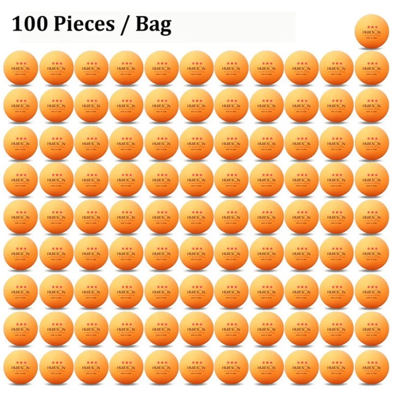 Huieson-テーブルテニスボールabs3つのスターマッチとトレーニング新しい素材 100 yellow balls