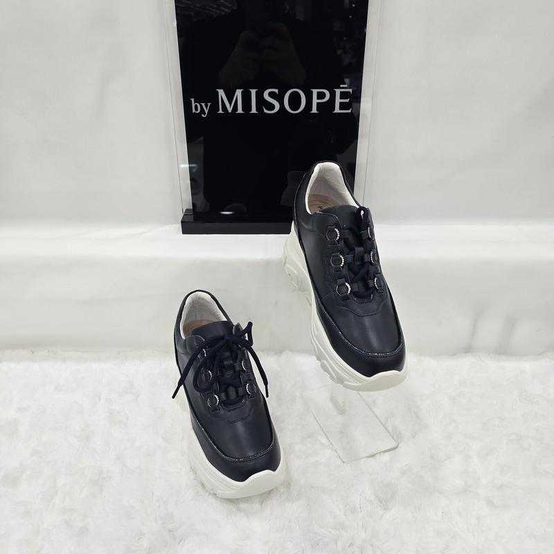 By 女性 ジュエリーポイント 厚底スニーカー 112HT430DF009 NAVY 2 JJ