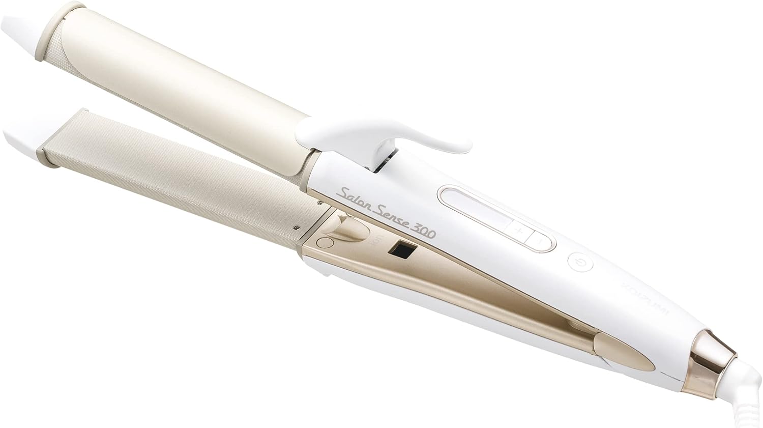 コイズミ ヘアアイロン 2WAY ストレート & カール 30mm サロンセンス 300 シルキーモイスト 海外対応 ホワイト KHR-7520/W